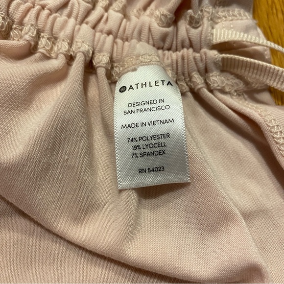 Athleta racerback Encore Tank top pale ballerina gown pink cinched sides - Picture 9 of 10